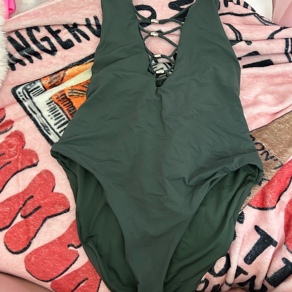 TiniBikini Dark Green One Piece Swimsuit